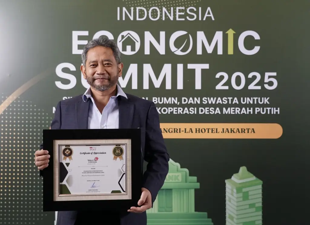 Telkom Raih The Best State Owned Enterprise 2025 dalam Ajang “Indonesia Economic Summit 2025”